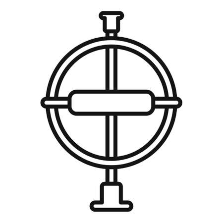 Aviation gyroscope icon outline vector. Accelerometer sensorのイラスト素材