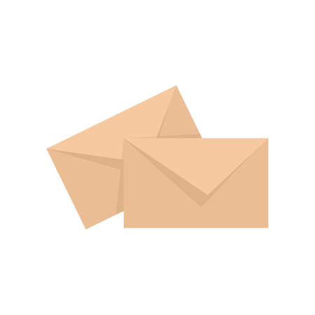 Paper mails icon flat isolated vectorのイラスト素材