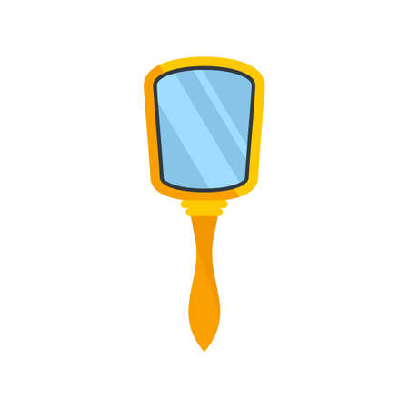 Hand mirror icon flat isolated vectorのイラスト素材