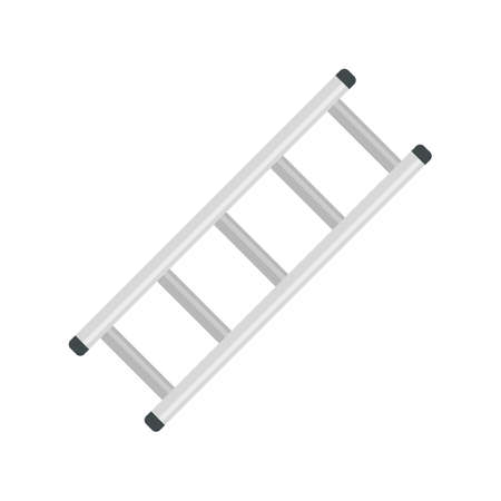 Steel ladder icon flat isolated vectorのイラスト素材