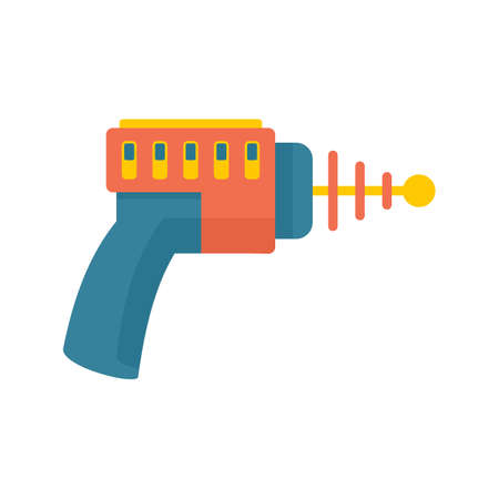 Laser blaster icon flat isolated vectorのイラスト素材