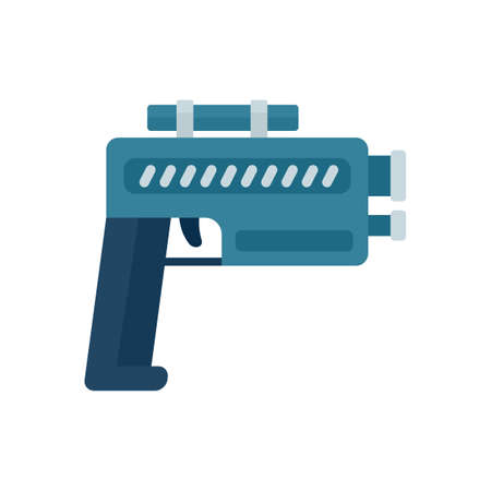 Pistol blaster icon flat isolated vectorのイラスト素材