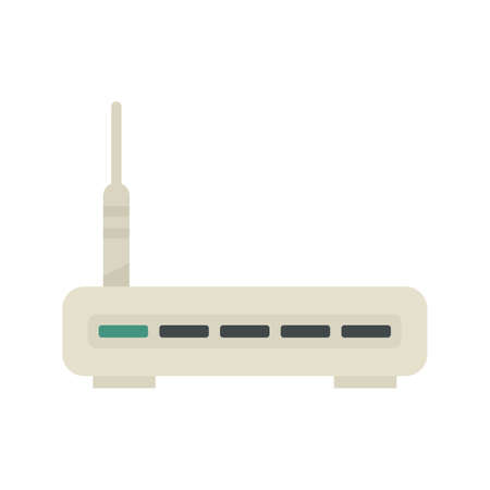Router icon flat isolated vectorのイラスト素材
