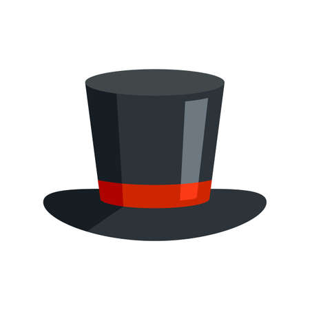 Magician hat icon flat isolated vectorのイラスト素材