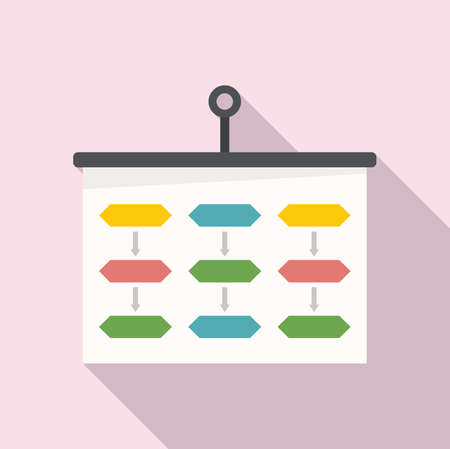 School banner icon flat vector. Education bannerのイラスト素材