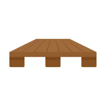 Wood pallet icon flat isolated vectorのイラスト素材