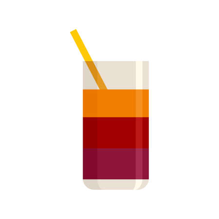 Cocktail party glass icon flat isolated vectorのイラスト素材
