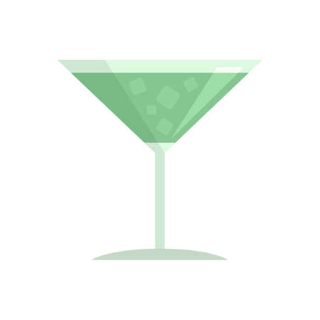Margarita cocktail icon flat isolated vectorのイラスト素材