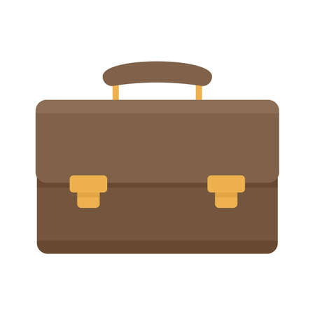 Leather case icon flat isolated vectorのイラスト素材