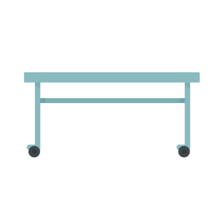 Hospital bed icon flat isolated vectorのイラスト素材