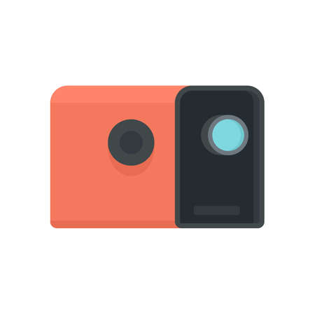 Media film projector icon flat isolated vectorのイラスト素材