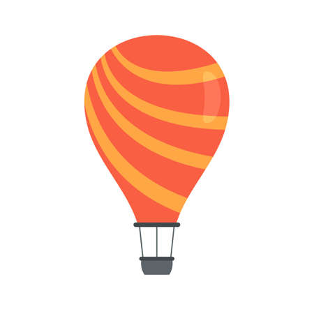 Fun air balloon icon flat isolated vectorのイラスト素材