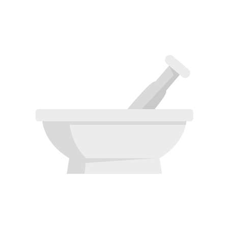 Pharmacist bowl icon flat isolated vectorのイラスト素材