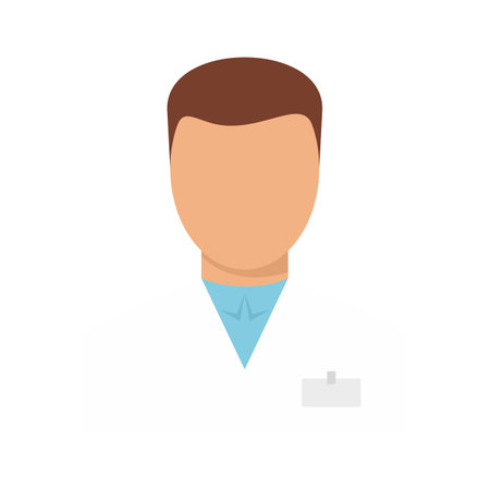 Man pharmacist icon flat isolated vectorのイラスト素材