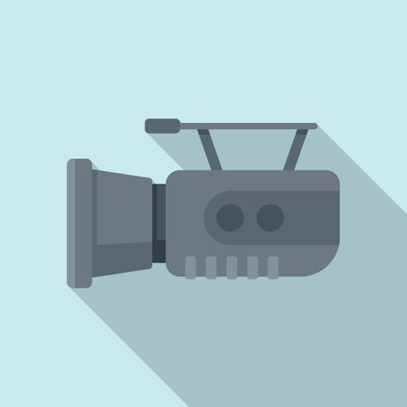 Camera icon flat vector. Video camcorderのイラスト素材