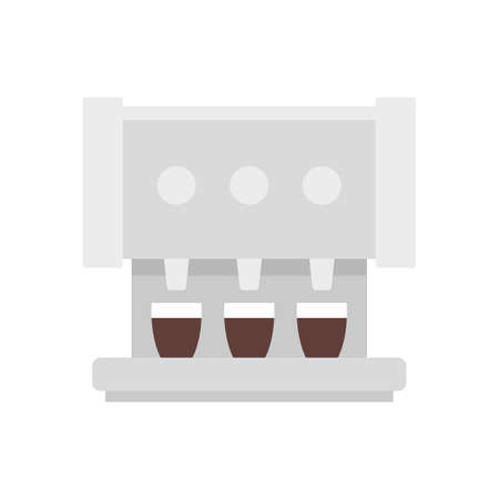 Professional coffee machine icon flat isolated vectorのイラスト素材