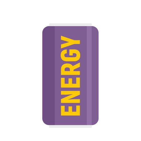 Energy drink icon flat isolated vectorのイラスト素材