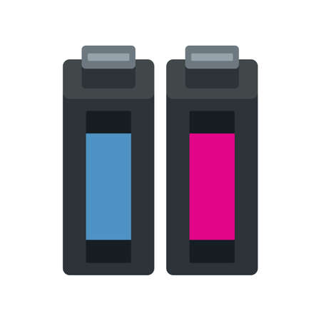 Media cartridge icon flat isolated vectorのイラスト素材