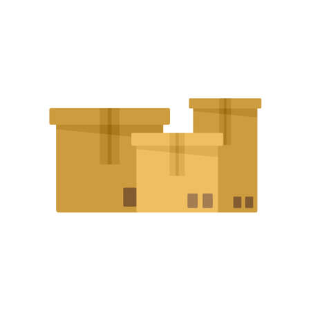 Delivery parcel icon flat isolated vectorのイラスト素材