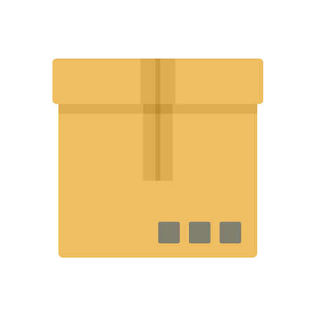 Shipping parcel icon flat isolated vectorのイラスト素材