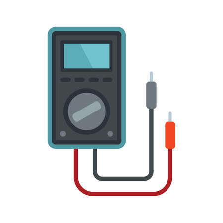 Voltage multimeter icon flat isolated vectorのイラスト素材