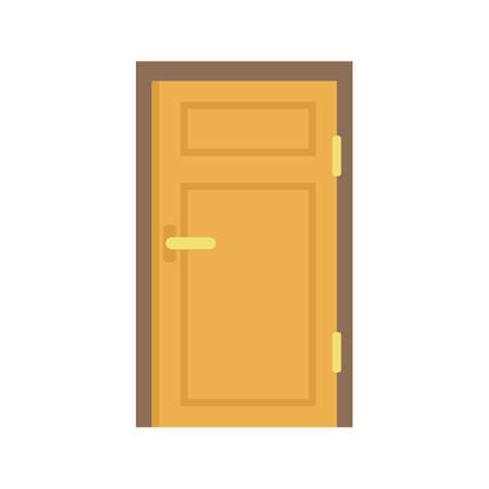 Interior door icon flat isolated vectorのイラスト素材