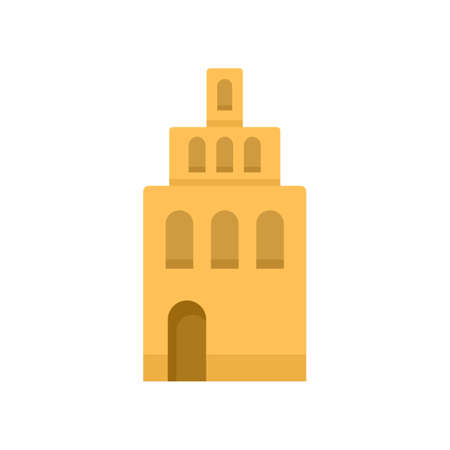 Riga building tower icon. Flat illustration of Riga building tower vector icon isolated on white backgroundのイラスト素材