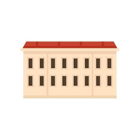 Riga apartment building icon flat isolated vectorのイラスト素材