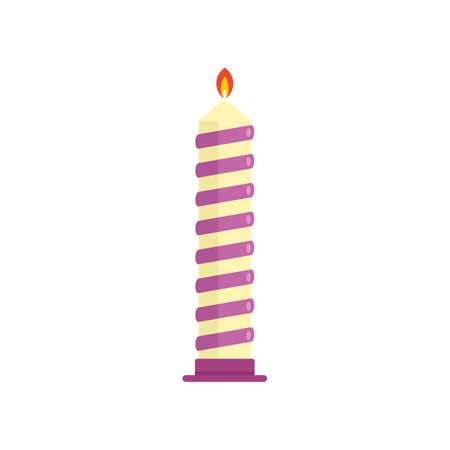 Surprise birthday candle icon flat isolated vectorのイラスト素材
