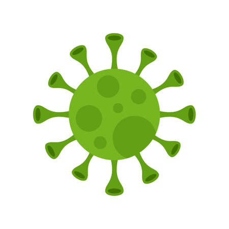 New  virus icon. Flat illustration of new  virus vector icon isolated on white backgroundのイラスト素材