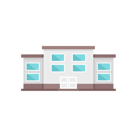 Famous university icon flat isolated vectorのイラスト素材