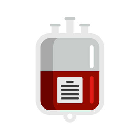 Blood transfusion package icon flat isolated vectorのイラスト素材