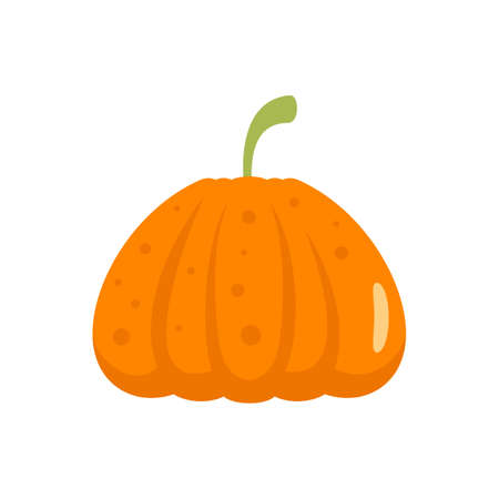 Jack pumpkin icon flat isolated vectorのイラスト素材