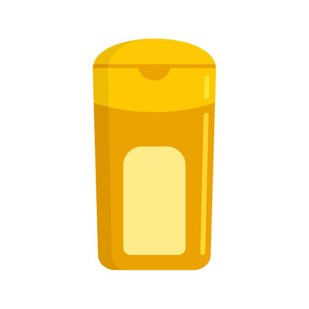 Sunscreen cream bottle icon flat isolated vectorのイラスト素材