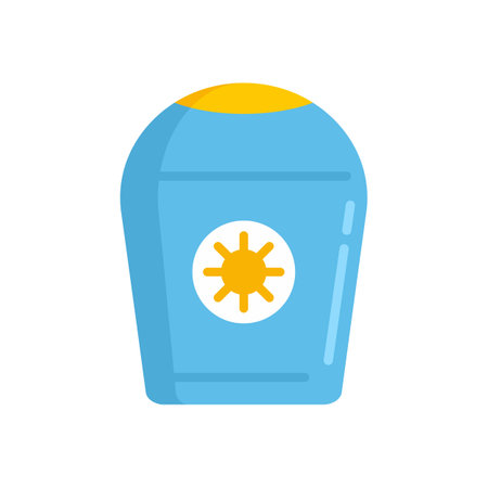 Antiseptic cream bottle icon flat isolated vectorのイラスト素材