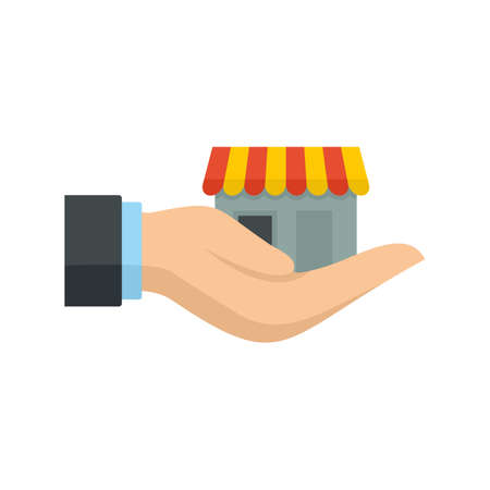 Take care franchise business icon flat isolated vectorのイラスト素材