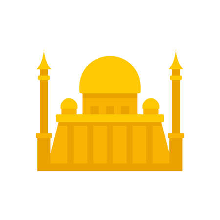 Nigeria gold temple icon flat isolated vectorのイラスト素材