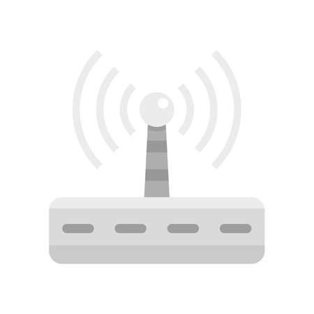 Wifi router radiation icon flat isolated vectorのイラスト素材
