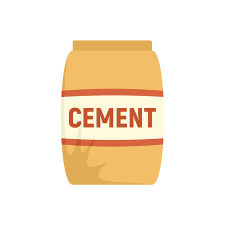 Cement sack icon flat isolated vectorのイラスト素材