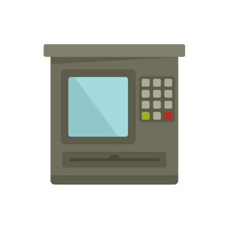 Atm service icon flat isolated vectorのイラスト素材