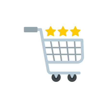 Remarketing cart icon flat isolated vectorのイラスト素材