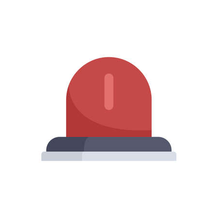 Police flasher icon flat isolated vectorのイラスト素材