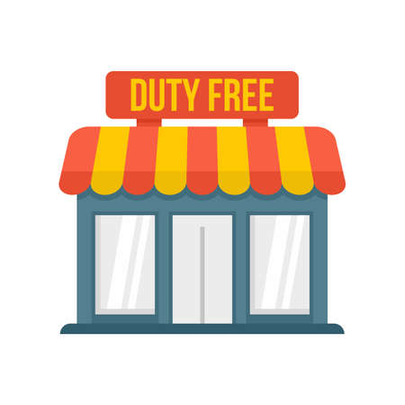 Duty free shop icon flat isolated vectorのイラスト素材