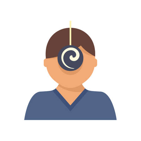 Psychologist hypnosis icon flat isolated vectorのイラスト素材