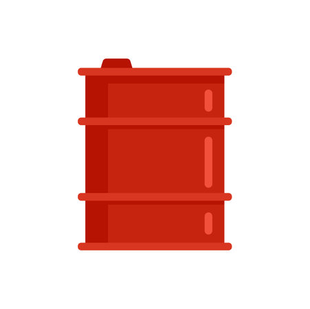 Barrel storage icon flat isolated vectorのイラスト素材