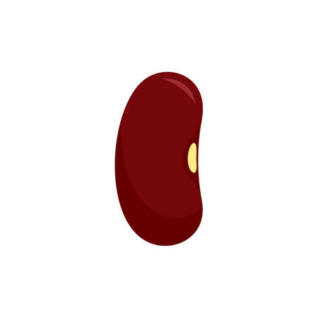 Organic kidney bean icon flat isolated vectorのイラスト素材