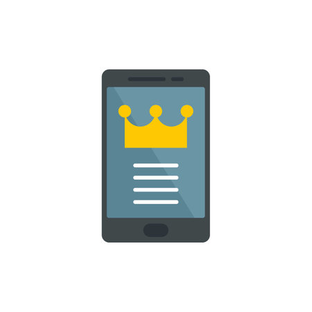 Premium smartphone icon flat isolated vector
