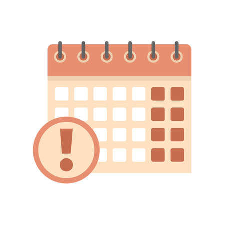 Calendar date innovation icon flat isolated vectorのイラスト素材