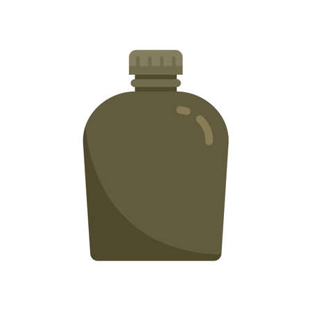Survival water flask icon flat isolated vectorのイラスト素材