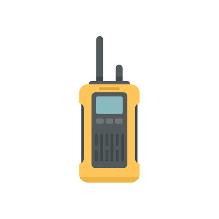 Survival walkie talkie icon flat isolated vectorのイラスト素材
